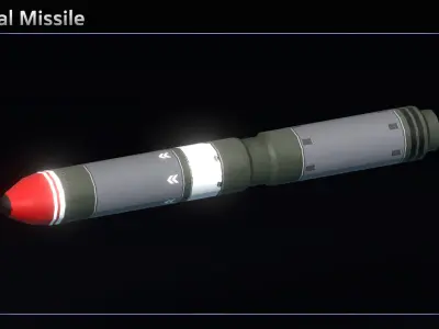 Scifi Hydra Tactical Missile Launcher Low-poly 3D model