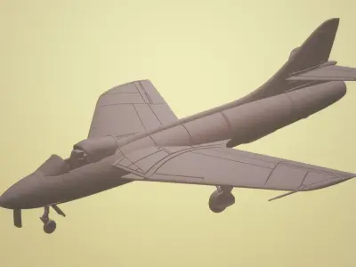 HAWKER HUNTER F1 AND F2 1-72 SCALE HIGHLY DETAILED MODEL 3D print model