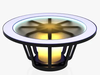 Virtual TV Studio News Desk 1 Free 3D model