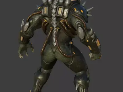 Alien Vorgon Low-poly 3D model