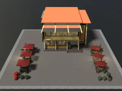 Cafe 2023-0007 3D model