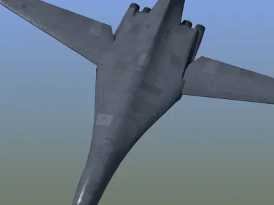B1B Bomber Low-poly 3D model