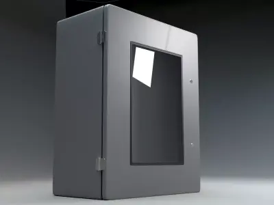 Commercial CH Windowed Utility Enclosure Low-poly 3D model