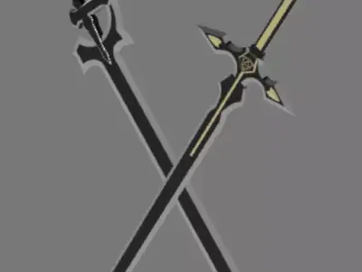 SAO Kirito Sword set modified 3D model
