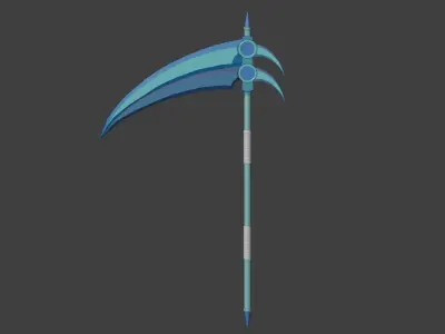 Icesickle - Terraria Inspired Scythe Low-poly 3D model