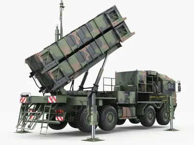 Rocket launcher MAN MIM-104 Patriot 3D model