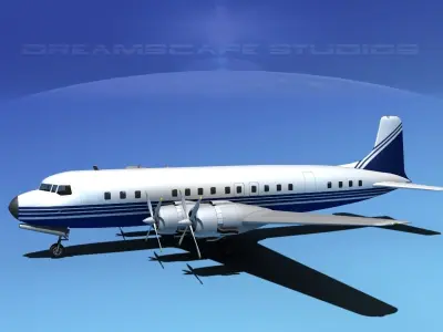 Douglas DC-7C Corporate 5 3D model