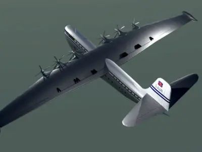 SARO PRINCESS FLYING BOAT Free low-poly 3D model