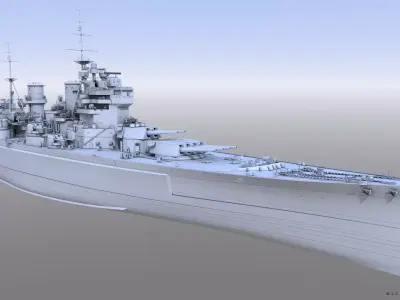 BATTLESHIP HMS PRINCE OF WALES 3D model