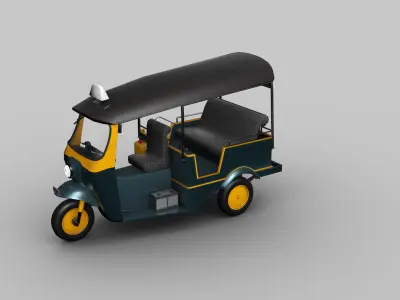 Tuk tuk Lowpoly Low-poly 3D model