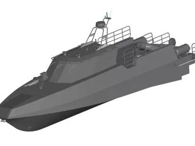 High speed boat  3D model