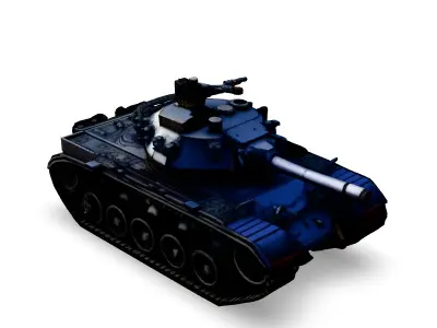 Realistic Battle Tank 3D Model Low-poly 3D model