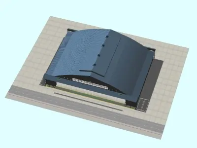 Japan Self-Defense Force Air Craft Hanger Free 3D model