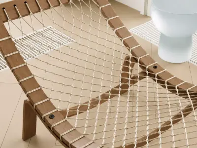 Modern Woven Rope Lounge Chair Free 3D model