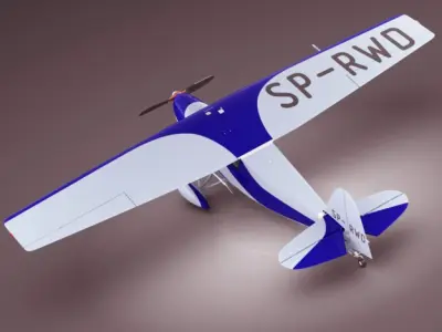 Propeller airplane RWD5 3D model
