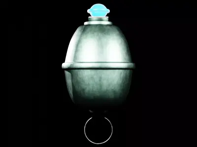 Eihandgranate M39 blue - made in Blender Low-poly 3D model