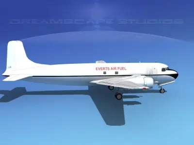 Douglas DC-6 Everts Air Fuel 3D model