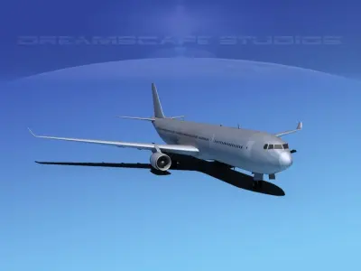 Airbus A330-300 Bare Metal 3D model