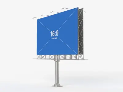 Billboard Low-poly 3D model