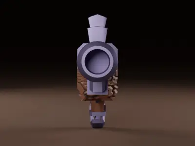 Stylized shotgun 3D model for game 3D model