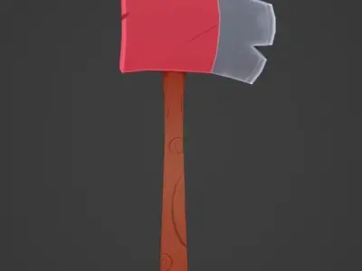 Stylized Axe Low-poly 3D model