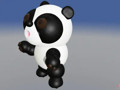 Cute Panda   Printable Model 3D model