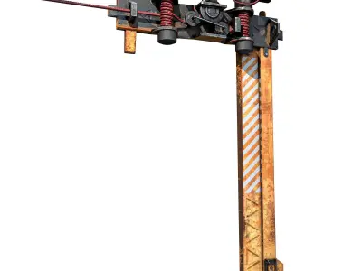 Ropeway Transport Low-poly 3D model