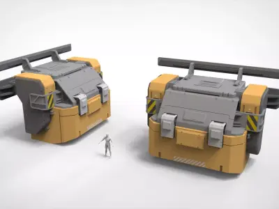 Sci-fi Architecture kitbash 56 3D model