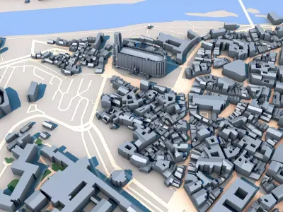 Sainte-Cecile Cathedral of Albi France 3D model