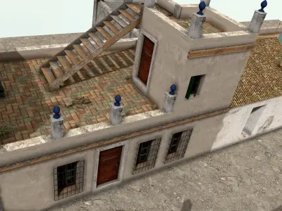 Pack 24 Old High-Quality 3D Colonial House 3D model