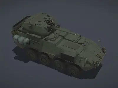 Stryker M1296 Dragoon Low-poly 3D model