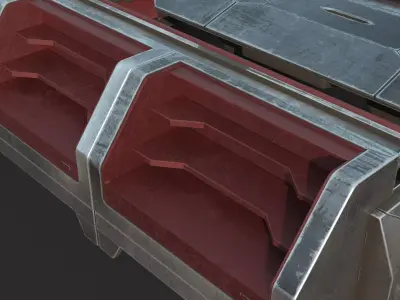 Sofa chair in futuristic sci-fi style 3D model