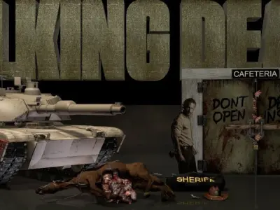 Walking Dead Rick Grimes Set 3D model