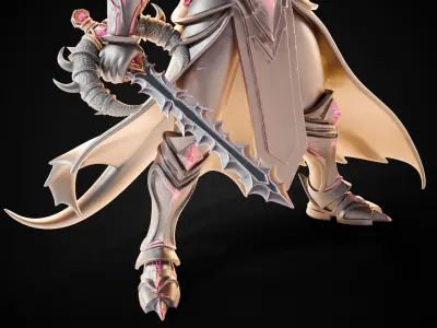 Stylized Sword - Dragonbane Greatsword Doomhorn - Game Ready 3D model