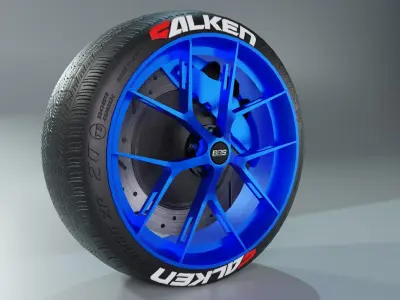 BBS FI-R Wheel Low Poly Low-poly 3D model