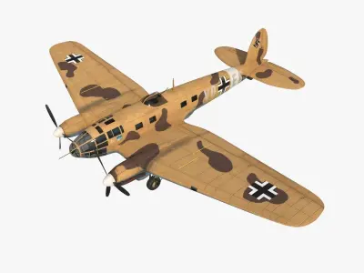 Heinkel He 111 VG-ES Low-poly 3D model