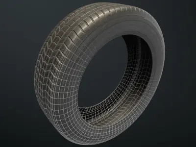 Low Poly Tire Low-poly 3D model
