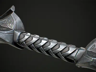 Fantasy Bow PBR Game-Ready Low-poly 3D model