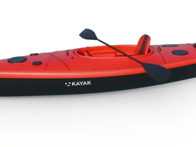 Sea Kayak Low-poly 3D model