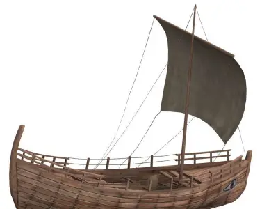 Kyrenia Ancient Trade Ship Low-poly 3D model