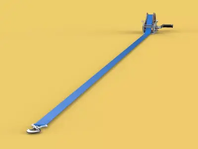 HAND LEVER CRANK WINCHES HOIST BELT WEBBING STRAP LIFT CRANE TON 3D model