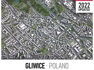 Gliwice Low-poly 3D model