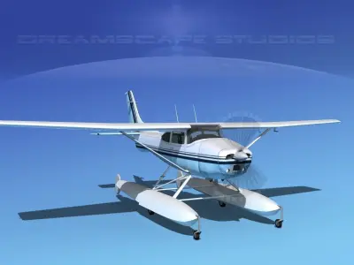 Cessna 182 Skylane Seaplane V15 3D model