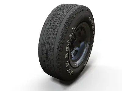 Muscle car highpoly wheel 3D model