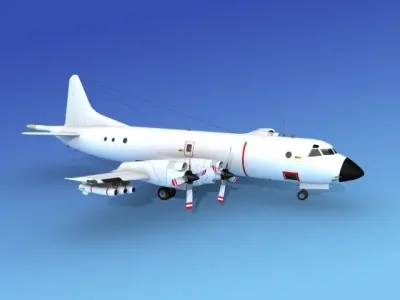 Lockheed P-3 Orion Unmarked 3 3D model