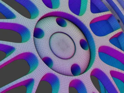 AMAZE II R-SPEC Car Rim 3D Model Free 3D model