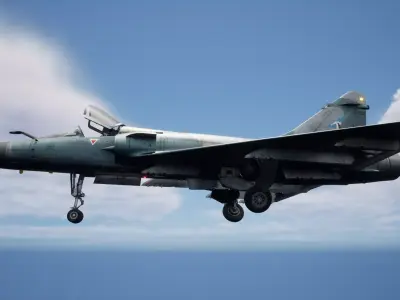 Rigged Dassault Mirage Fighter 3D model