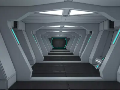 Futuristic Interior 3D model get
