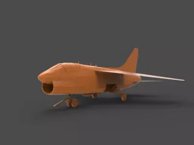 LTV A-7 wooden airplane 3D print model