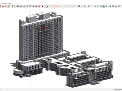 Sketchup Hospital F7 3D model